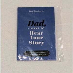 "Dad, I Want To Hear Your Story" Blue Family Keepsake Journal